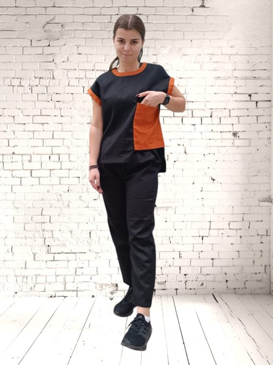 Orange Edge Top & Pants